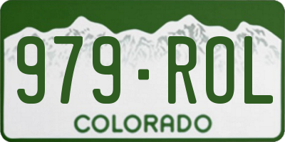CO license plate 979ROL