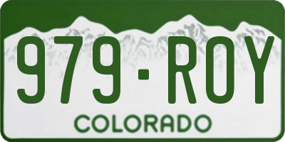 CO license plate 979ROY