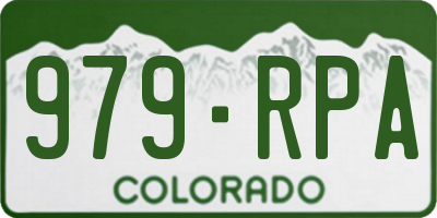 CO license plate 979RPA