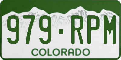CO license plate 979RPM