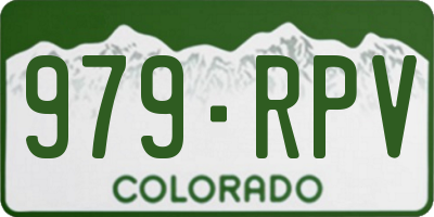 CO license plate 979RPV