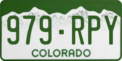 CO license plate 979RPY