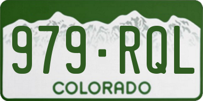 CO license plate 979RQL