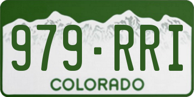 CO license plate 979RRI