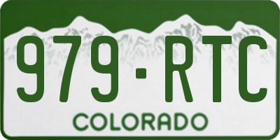 CO license plate 979RTC