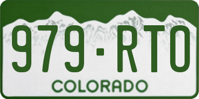 CO license plate 979RTO