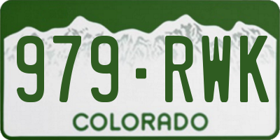 CO license plate 979RWK