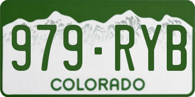 CO license plate 979RYB