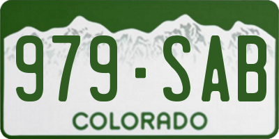 CO license plate 979SAB