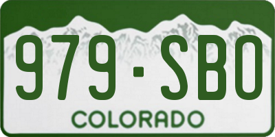 CO license plate 979SBO