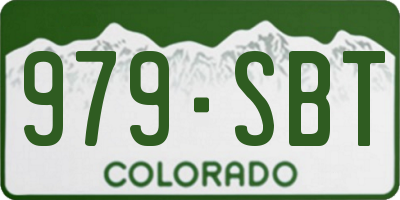 CO license plate 979SBT