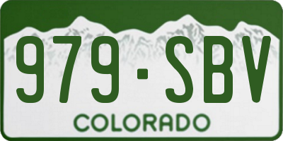 CO license plate 979SBV
