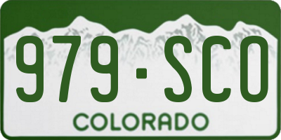 CO license plate 979SCO