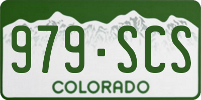 CO license plate 979SCS