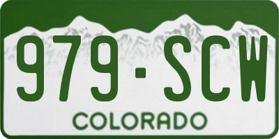 CO license plate 979SCW