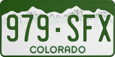 CO license plate 979SFX
