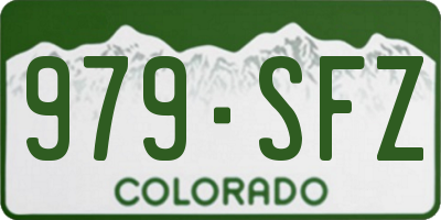 CO license plate 979SFZ