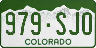 CO license plate 979SJO