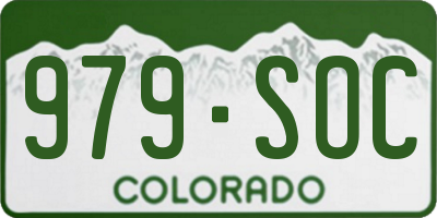CO license plate 979SOC