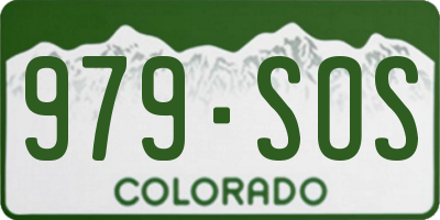 CO license plate 979SOS