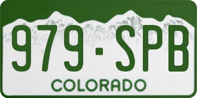 CO license plate 979SPB