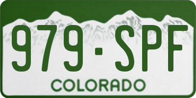 CO license plate 979SPF
