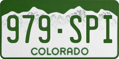 CO license plate 979SPI