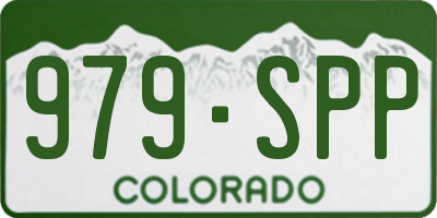 CO license plate 979SPP