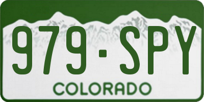 CO license plate 979SPY