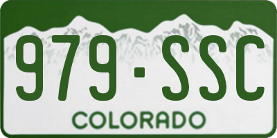 CO license plate 979SSC