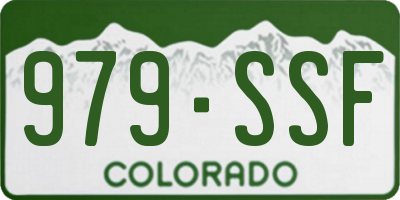 CO license plate 979SSF