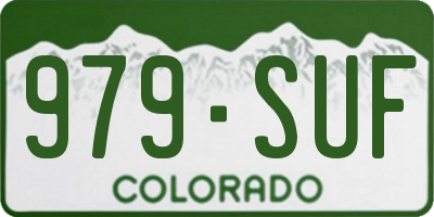 CO license plate 979SUF