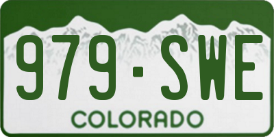 CO license plate 979SWE