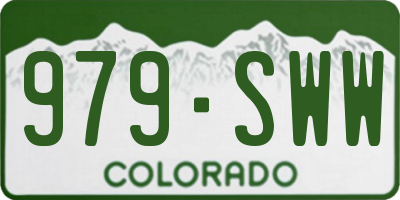 CO license plate 979SWW