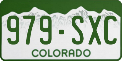 CO license plate 979SXC