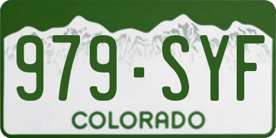 CO license plate 979SYF