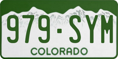 CO license plate 979SYM