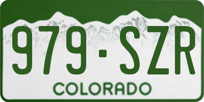 CO license plate 979SZR