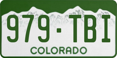 CO license plate 979TBI
