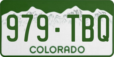CO license plate 979TBQ