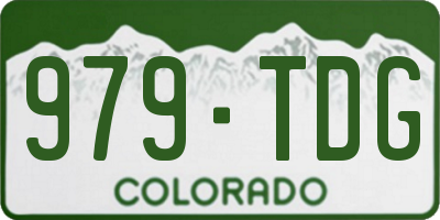 CO license plate 979TDG