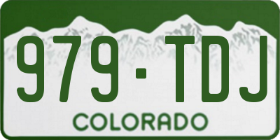 CO license plate 979TDJ
