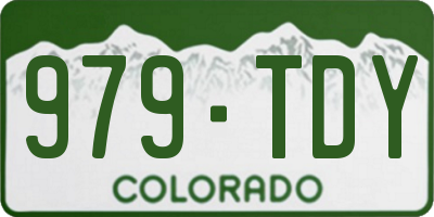 CO license plate 979TDY