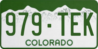 CO license plate 979TEK