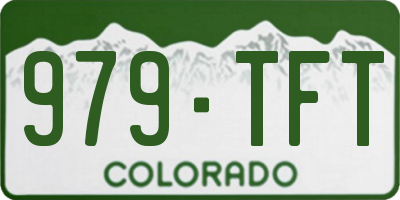 CO license plate 979TFT