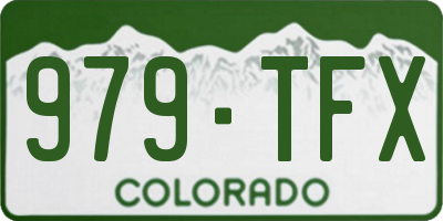 CO license plate 979TFX