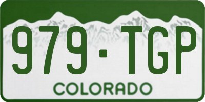 CO license plate 979TGP