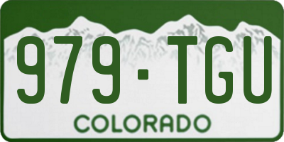 CO license plate 979TGU