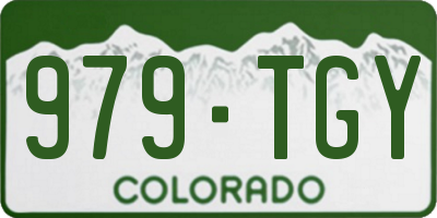 CO license plate 979TGY