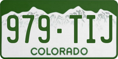 CO license plate 979TIJ